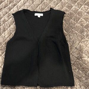 Black Sleeveless Knit Vest